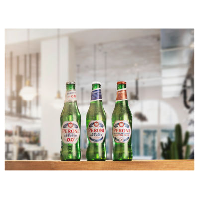 Peroni Nastro Azzurro gluten free beer bottles 330ml 4 pack, imported from the UK