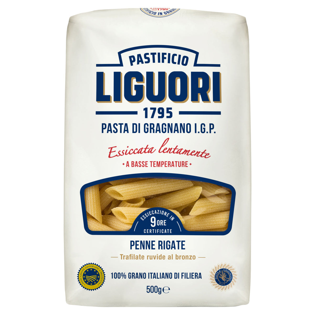 Pastificio Liguori Penne Rigate pasta 500g, UK version