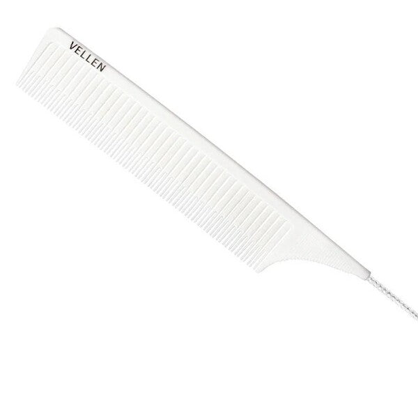 Vellen weave hair tail comb white - British product