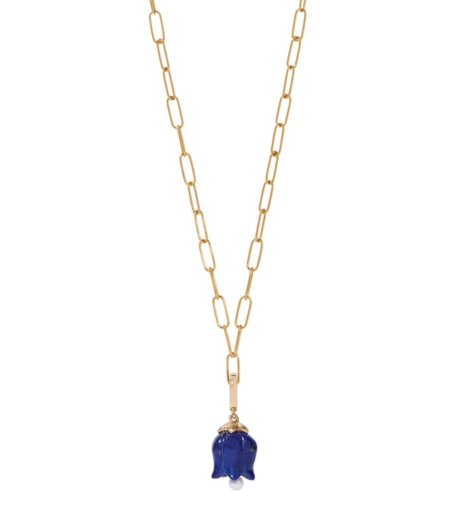 Annoushka yellow gold and lapis tulip charm (British brand)