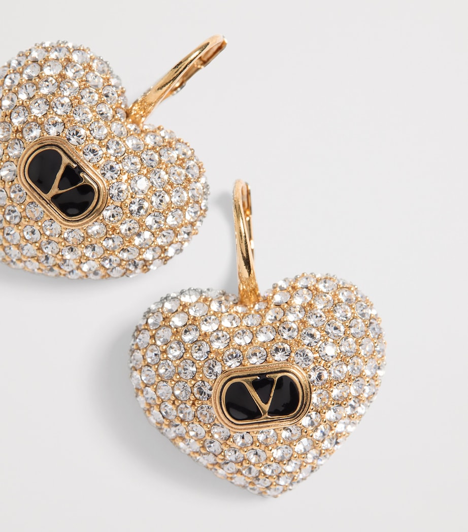Valentino Garavani Crystal Coeur Royal earrings - British product