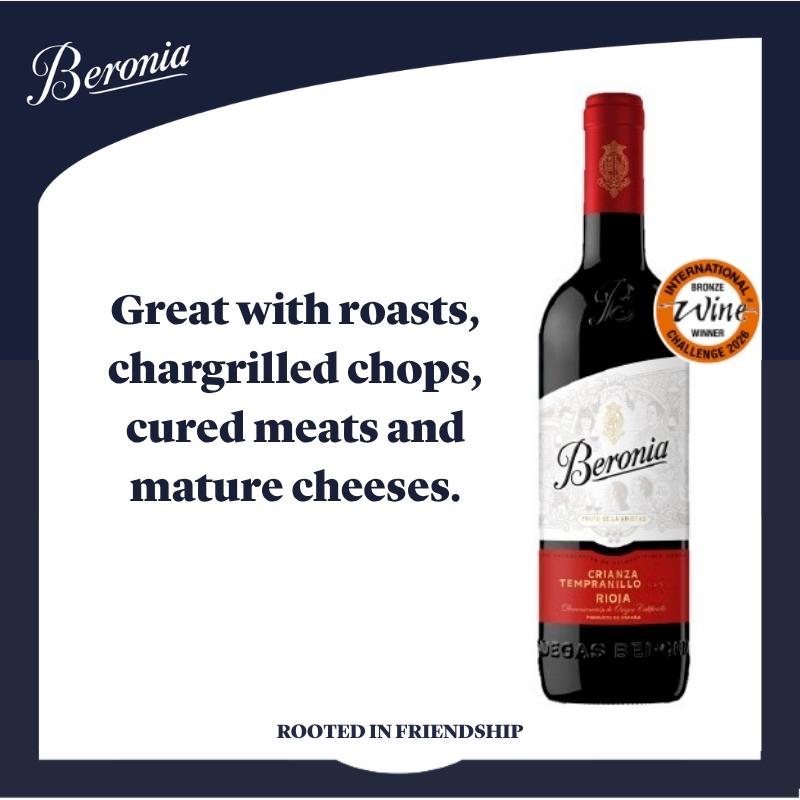 Beronia Tempranillo Crianza Rioja red wine 75cl - British product