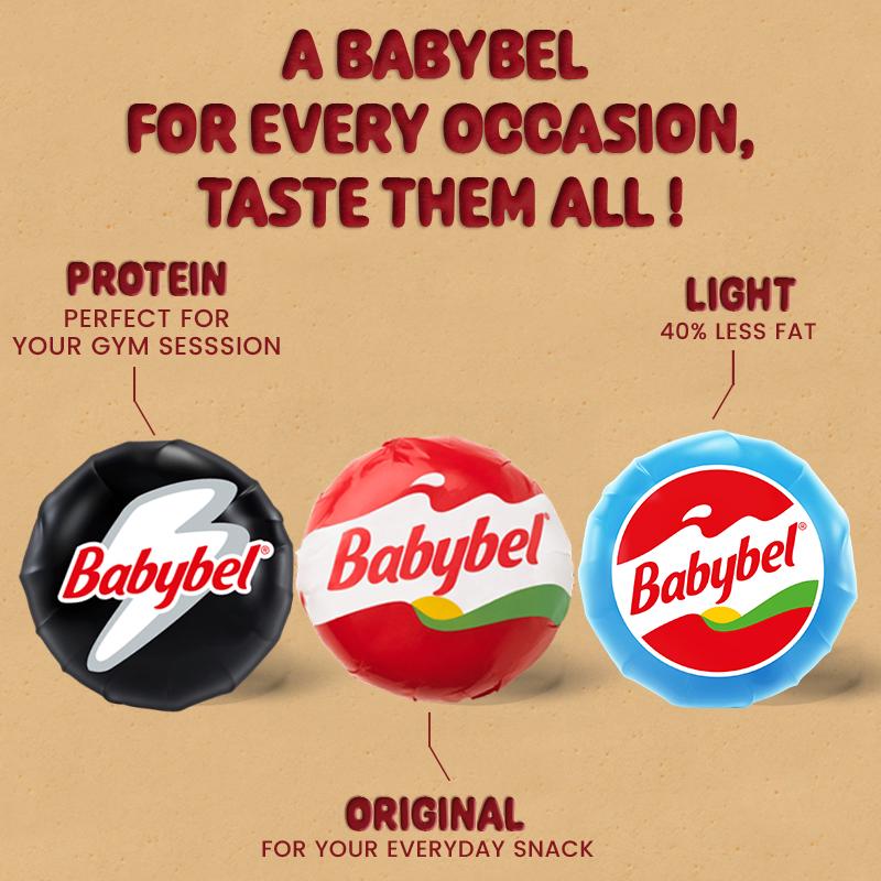 Mini Babybel protein cheese snacks 6x20g - British product