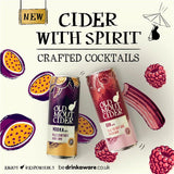 Old Mout cider cocktail passionfruit lime 330ml, imported from the UK
