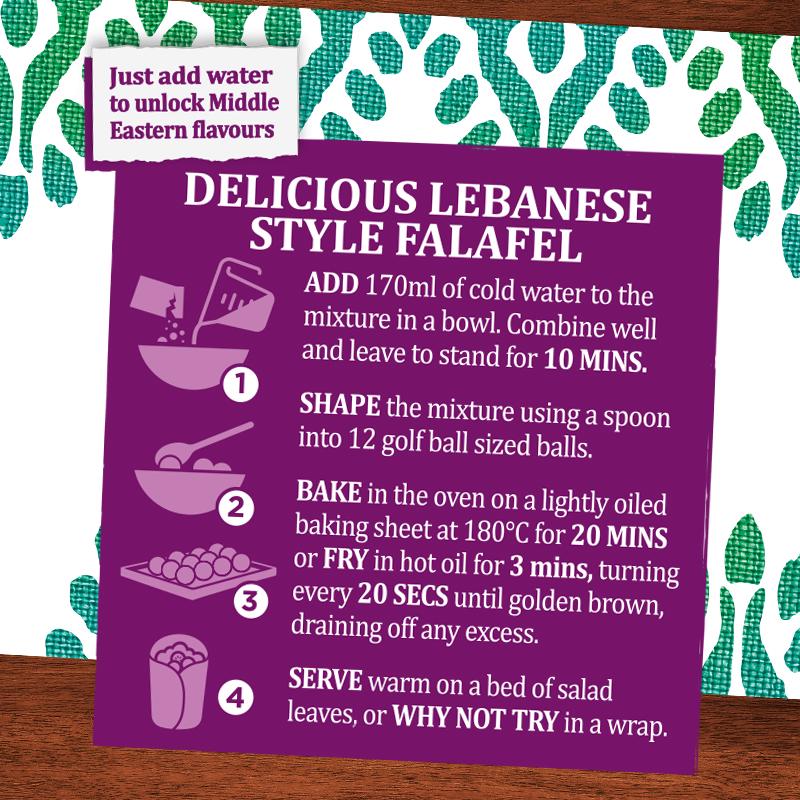 Al'Fez Lebanese falafel kit 150g, UK version