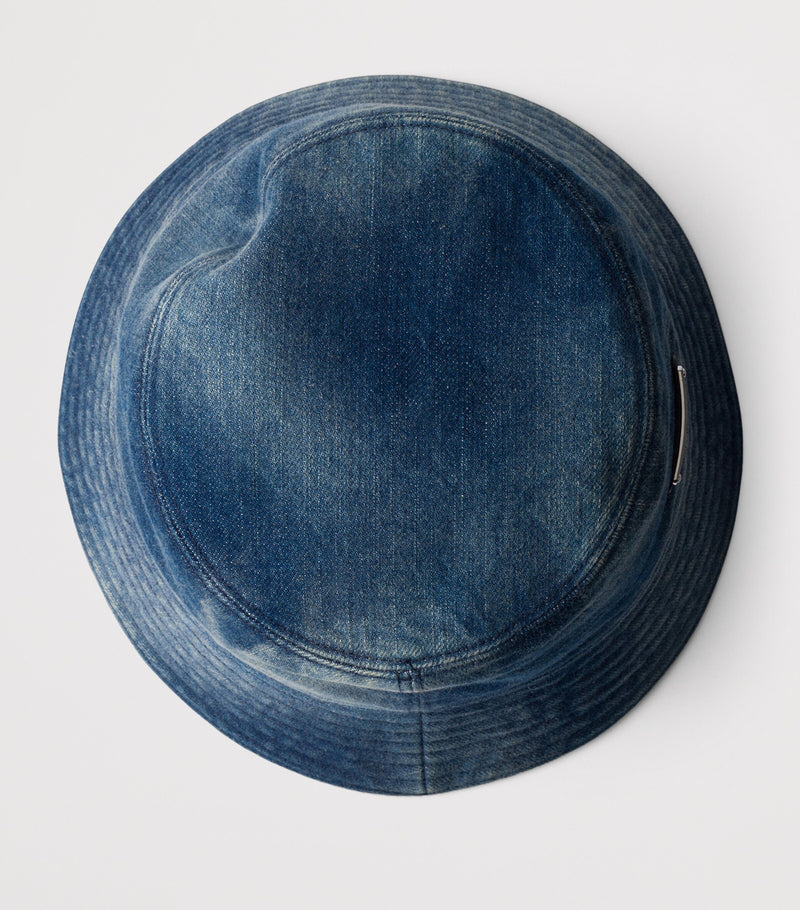 Prada denim bucket hat 100% cotton, UK version