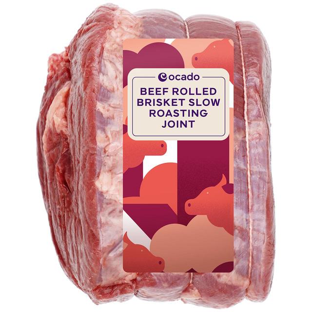 Ocado Beef Rolled Brisket Slow Roasting Joint   Typically: 750g GOODS M&S   