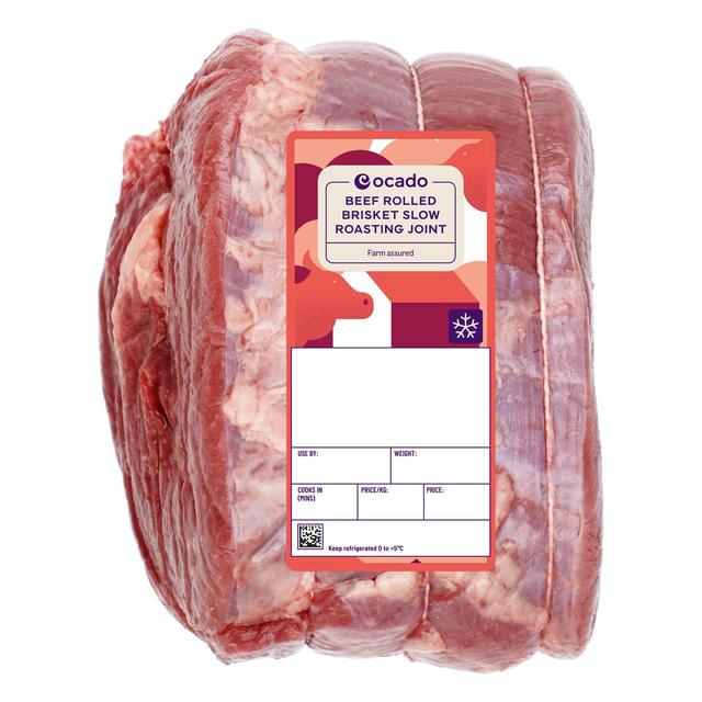 Ocado Beef Rolled Brisket Slow Roasting Joint   Typically: 750g GOODS M&S   