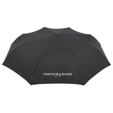 Fortnum's black compact umbrella with wooden handle - British product