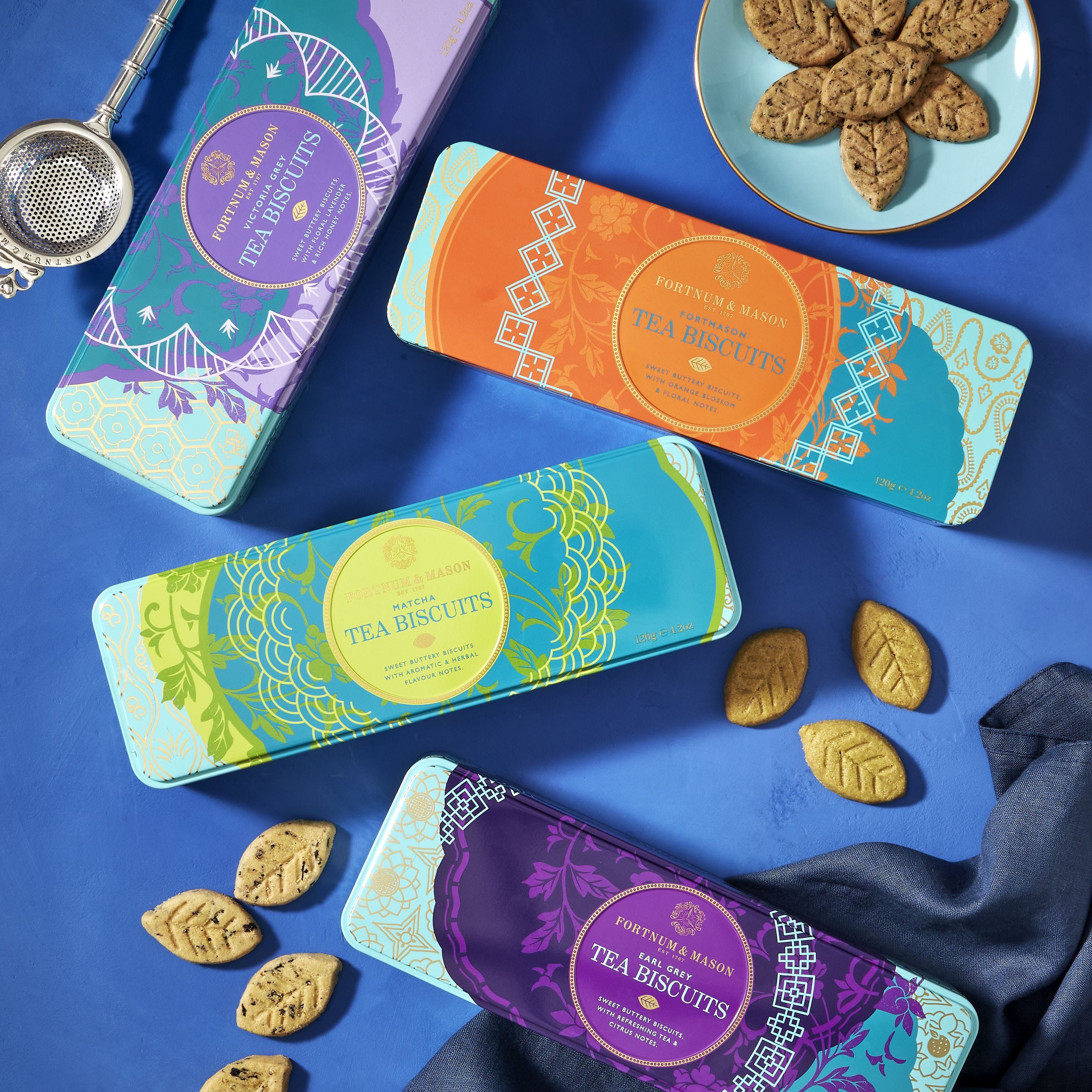 Fortmason orange blossom tea biscuits 120g, imported from the UK
