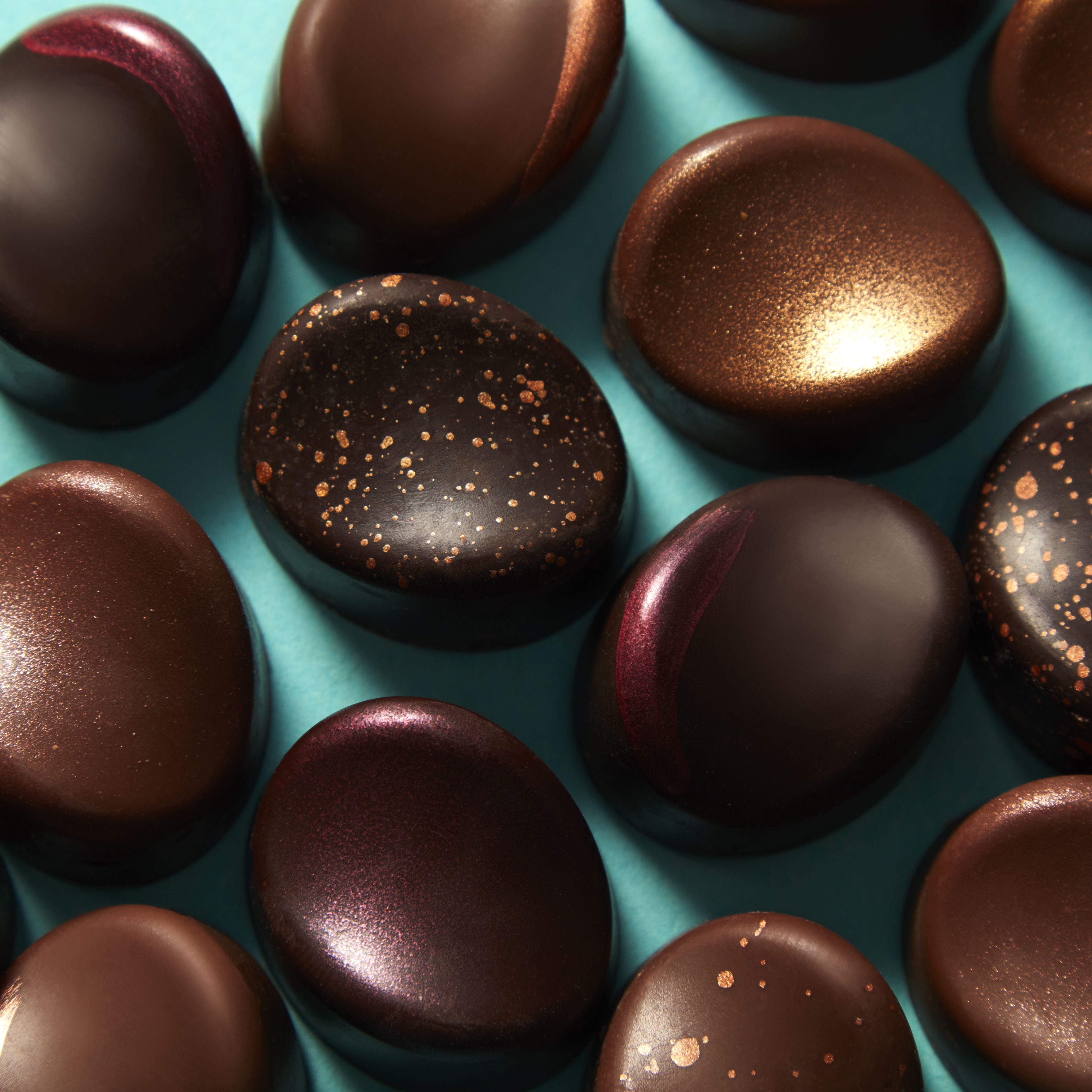 Chocolate caramels selection box 216g, imported from the UK
