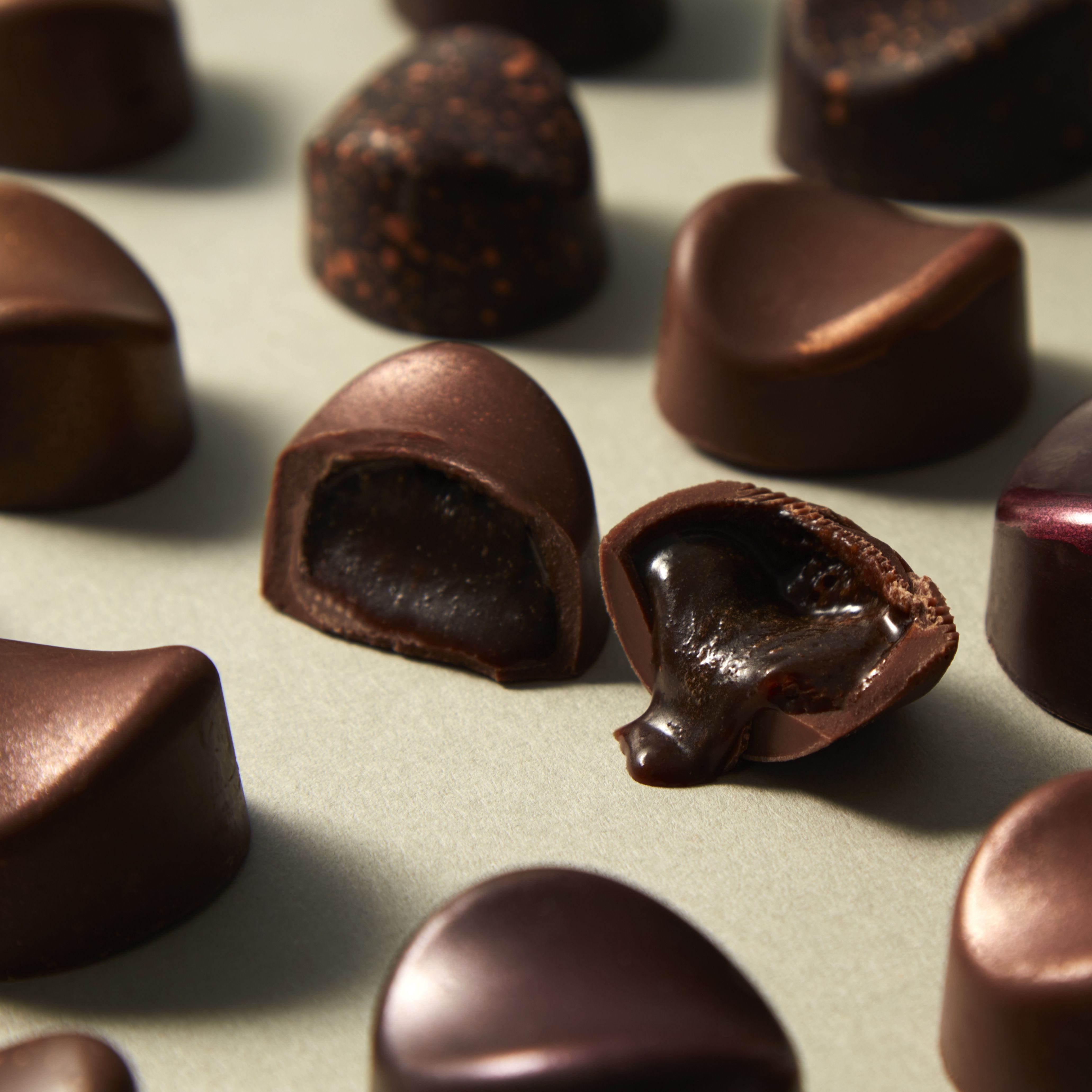 Chocolate caramels selection box 216g, imported from the UK