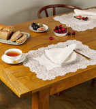 Dea Linen Lace-Trim Elite Placemat 35cm x 50cm - British product