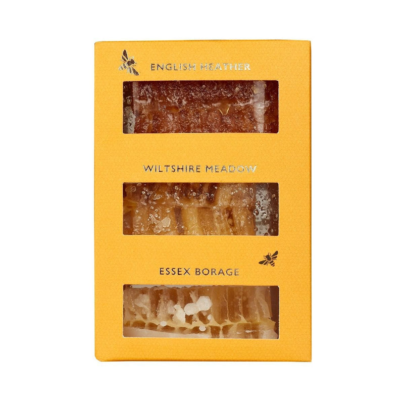 Honeycomb Taster Selection 240g three honey varieties - British product