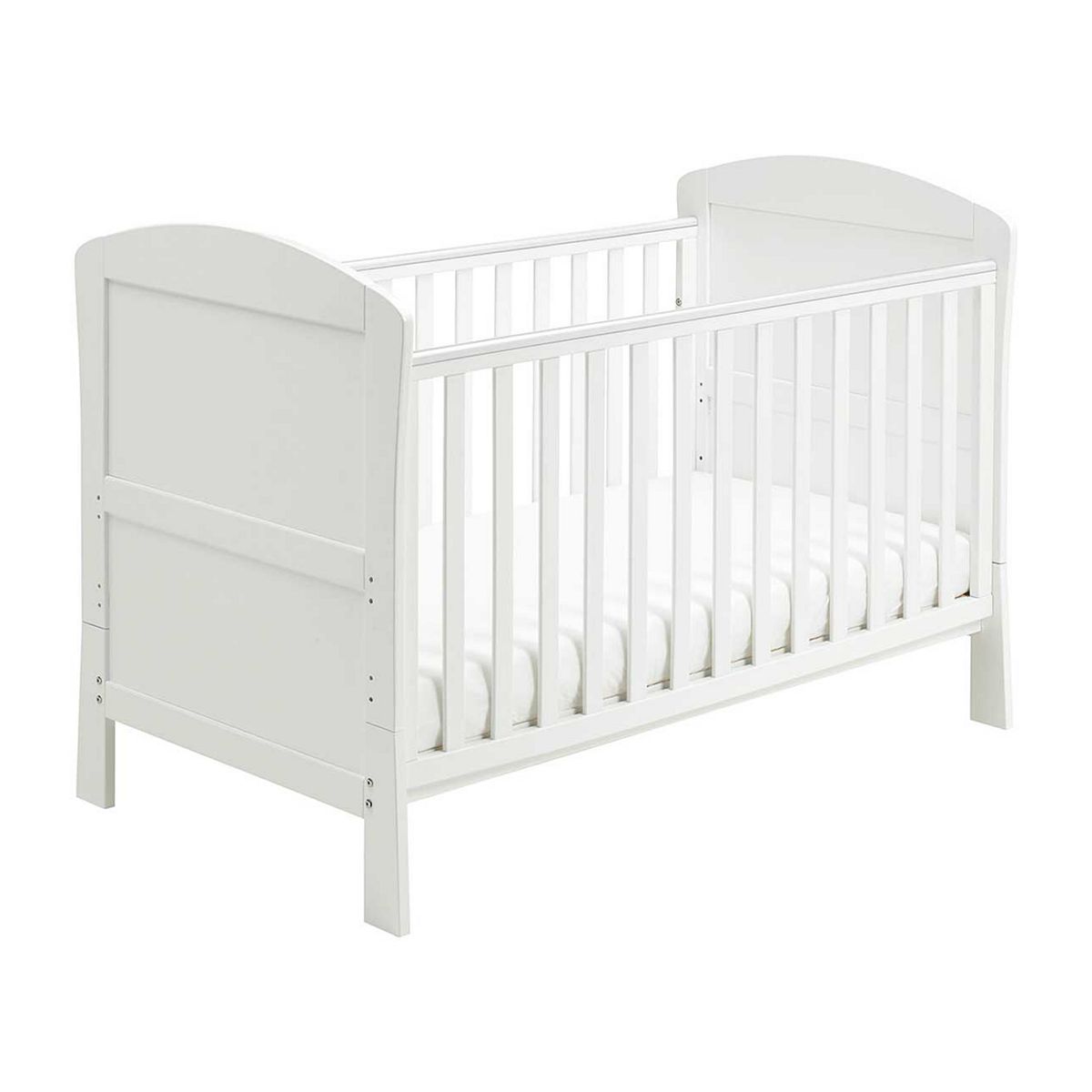 Babymore Aston Dropside Cot Bed - White GOODS Boots   