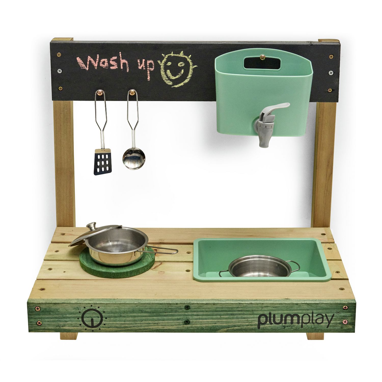 Plum Play Splash & Mash mud kitchen wall-mounted, imported from the UK