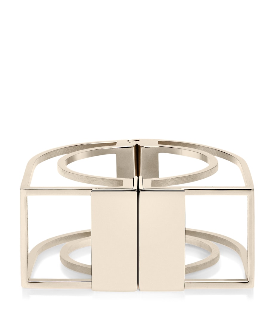 TOM FORD cuff bracelet with geometric cage design - British product