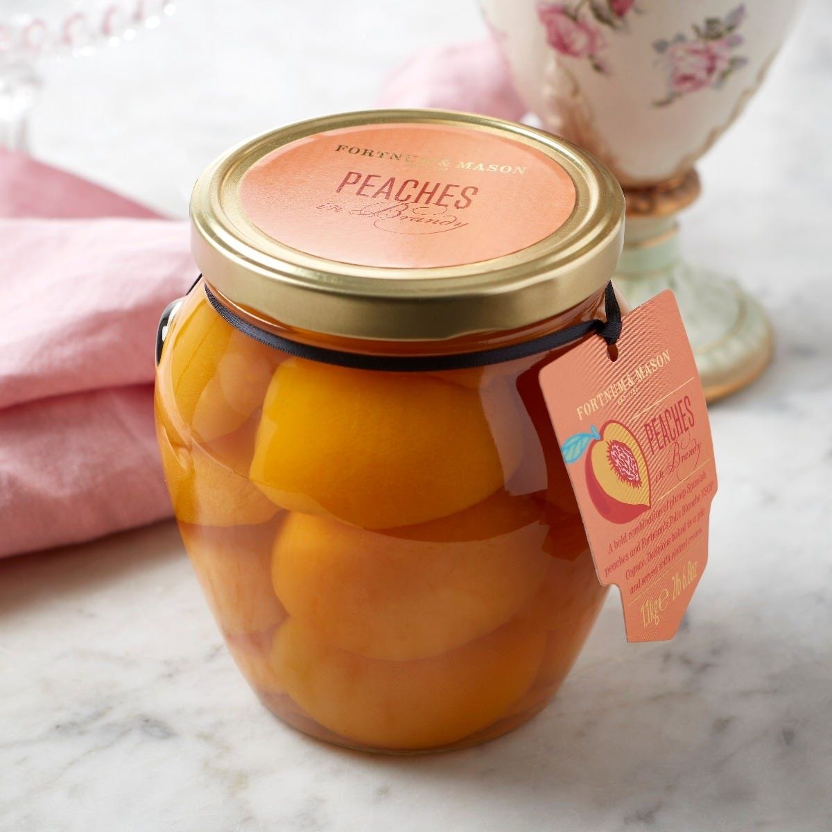 Fortnum's peaches in brandy compote 1100g, UK version