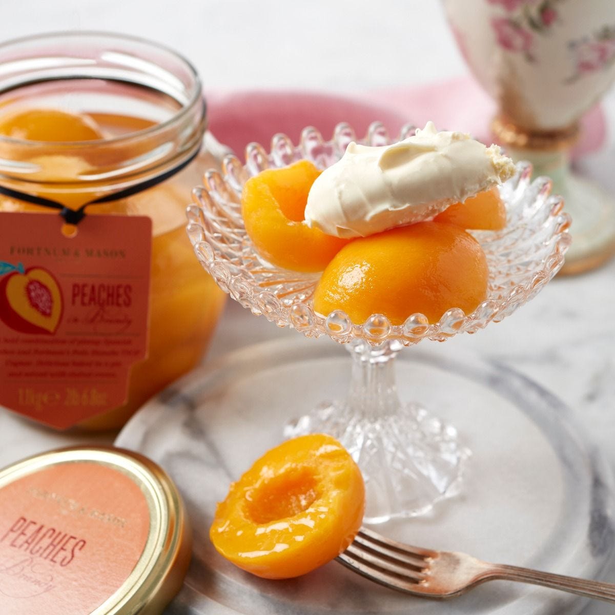 Fortnum's peaches in brandy compote 1100g, UK version