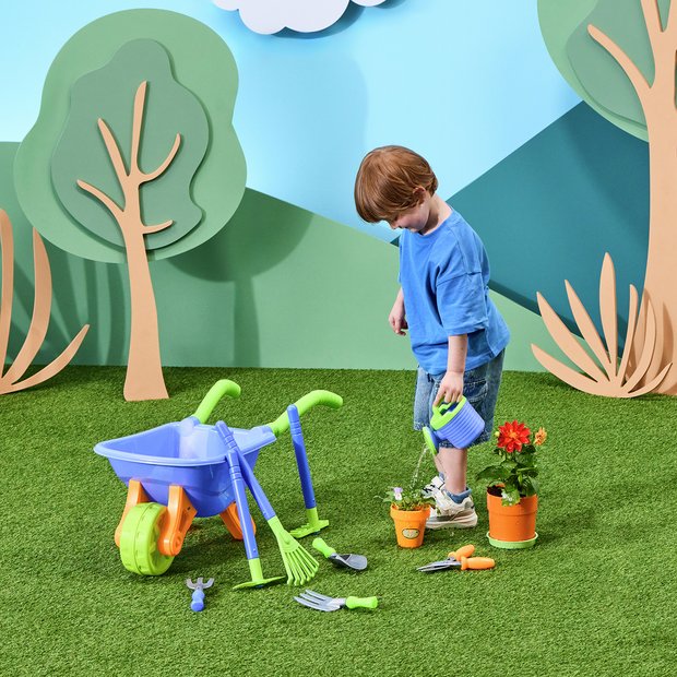 Chad Valley plastic gardening tool set for kids, UK version