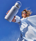 Hydro Flask wide mouth water bottle with flex straw cap 946ml, UK version