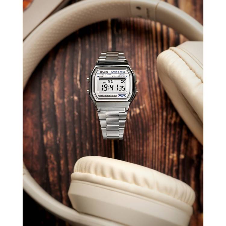 Casio vintage digital watch stainless steel, imported from the UK