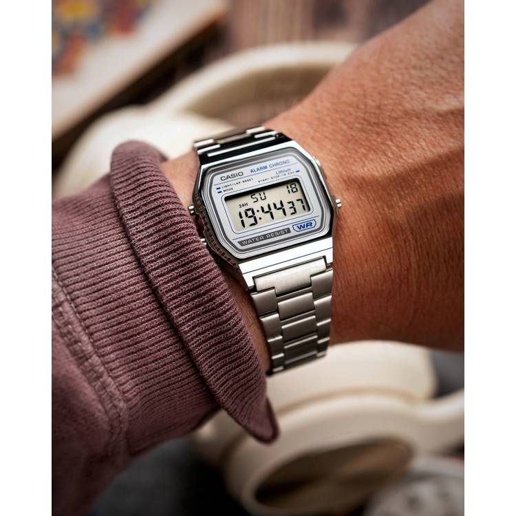 Casio vintage digital watch stainless steel, imported from the UK