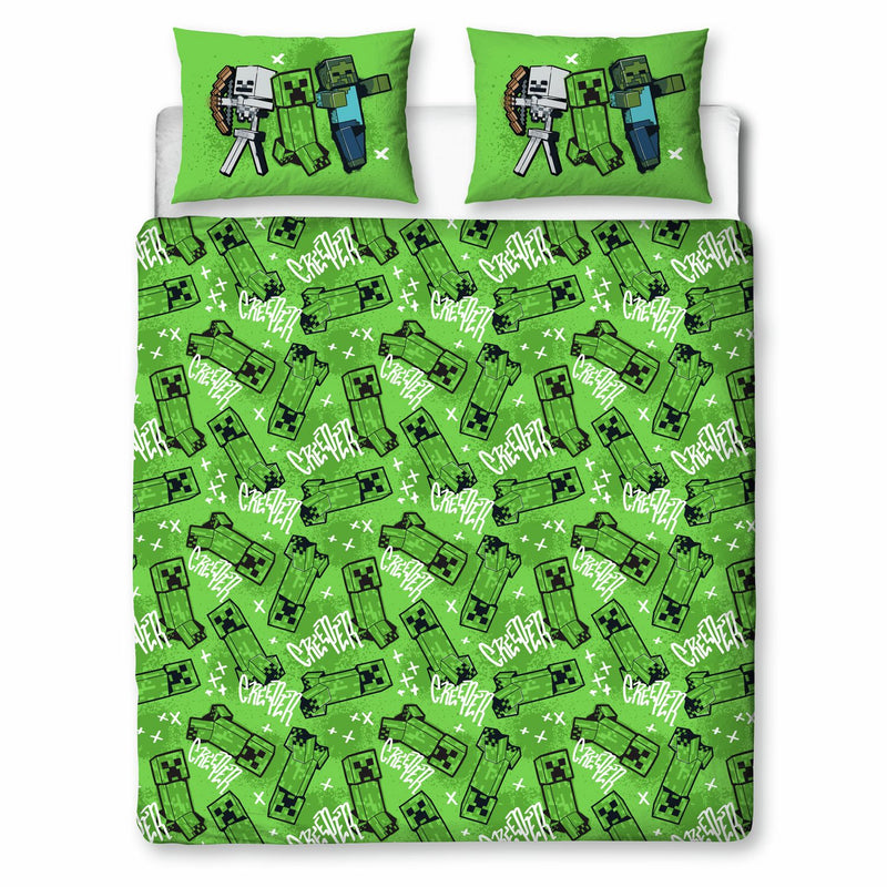 Minecraft Kids Grey Bedding Set - Double