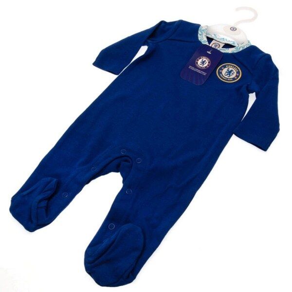 Chelsea FC Baby Crest Long-Sleeved Sleepsuit (9-12 Months) GOODS Superdrug   