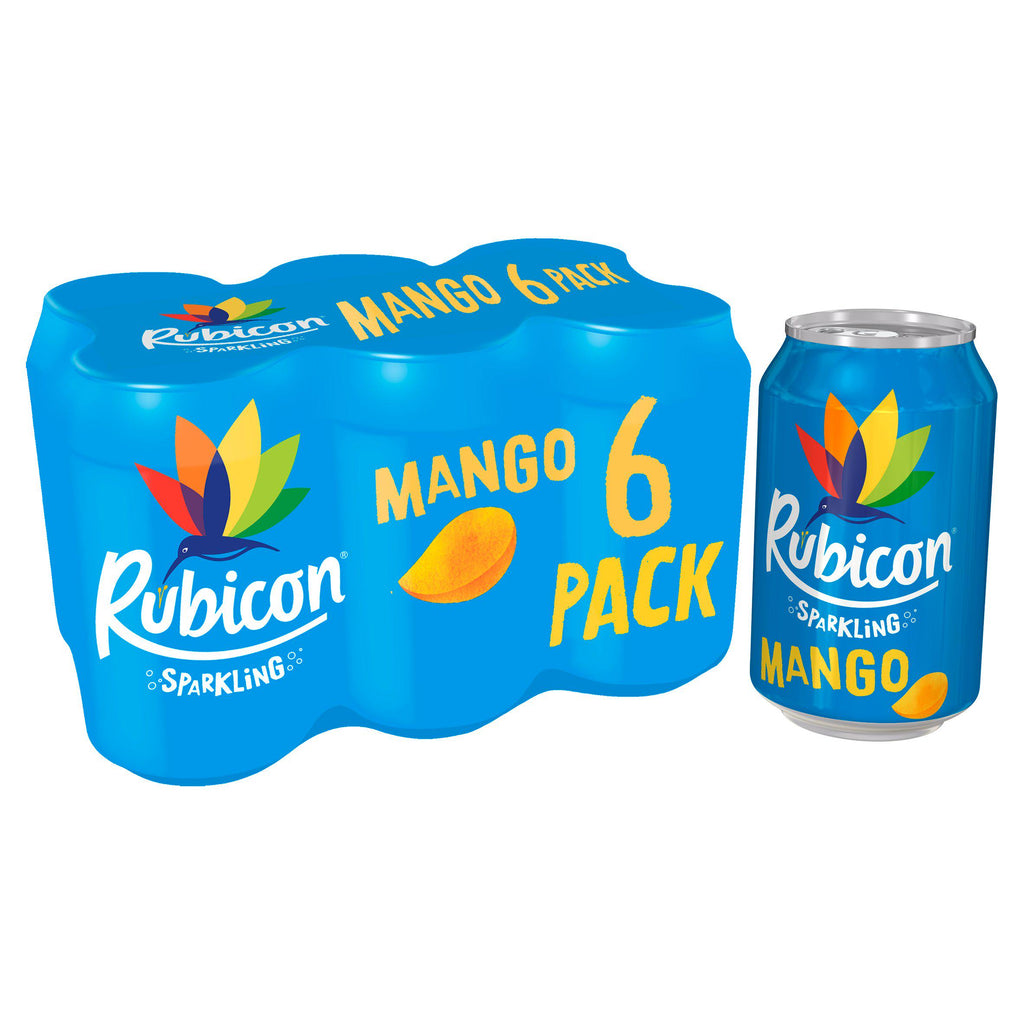 Rubicon Sparkling Mango Juice Soft Drink 6x330ml