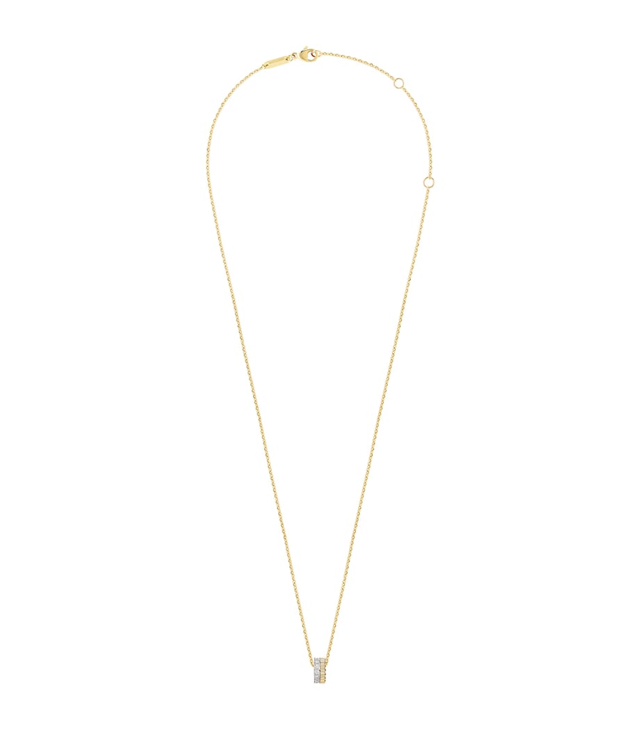 Boucheron Quatre necklace yellow gold diamond-encrusted pendant (British brand)