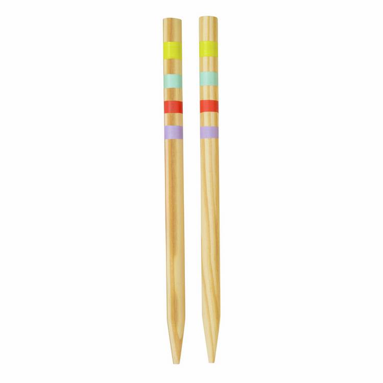 TP Toys wooden croquet set pastel colours garden game, imported from the UK