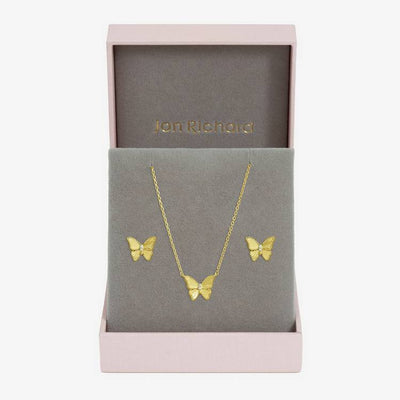 Argos Jon Richard Gold Plated Diamond Cut Butterfly Set- Buy online at McGrocer