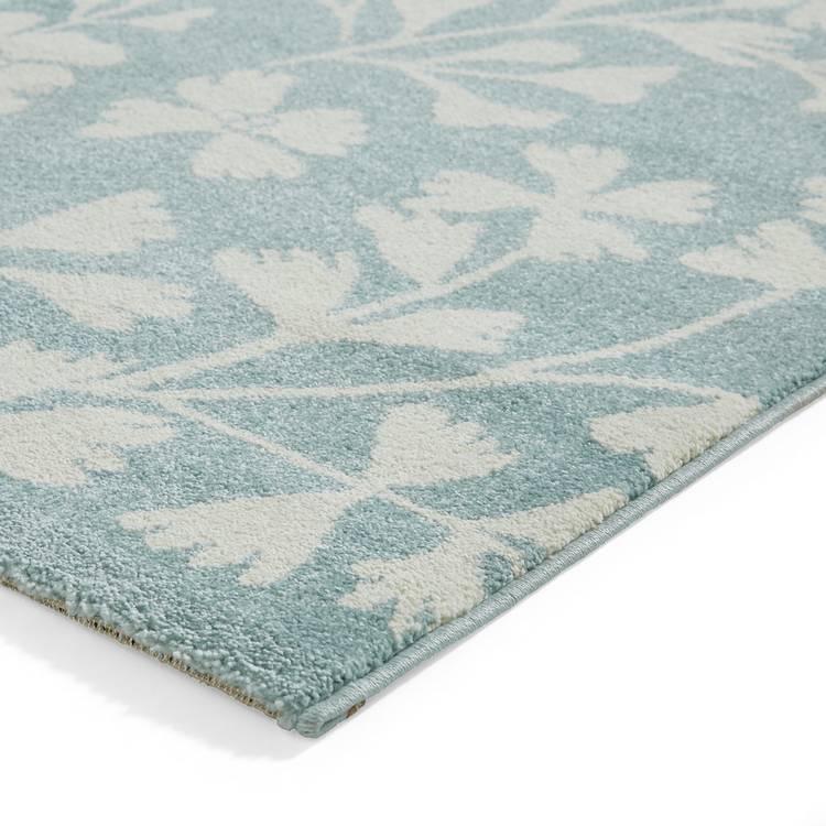 Catherine Lansfield floral blue rug 80x150cm, imported from the UK