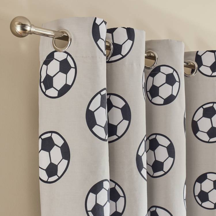 Argos Home football blackout curtain grey 168x137cm, imported from the UK