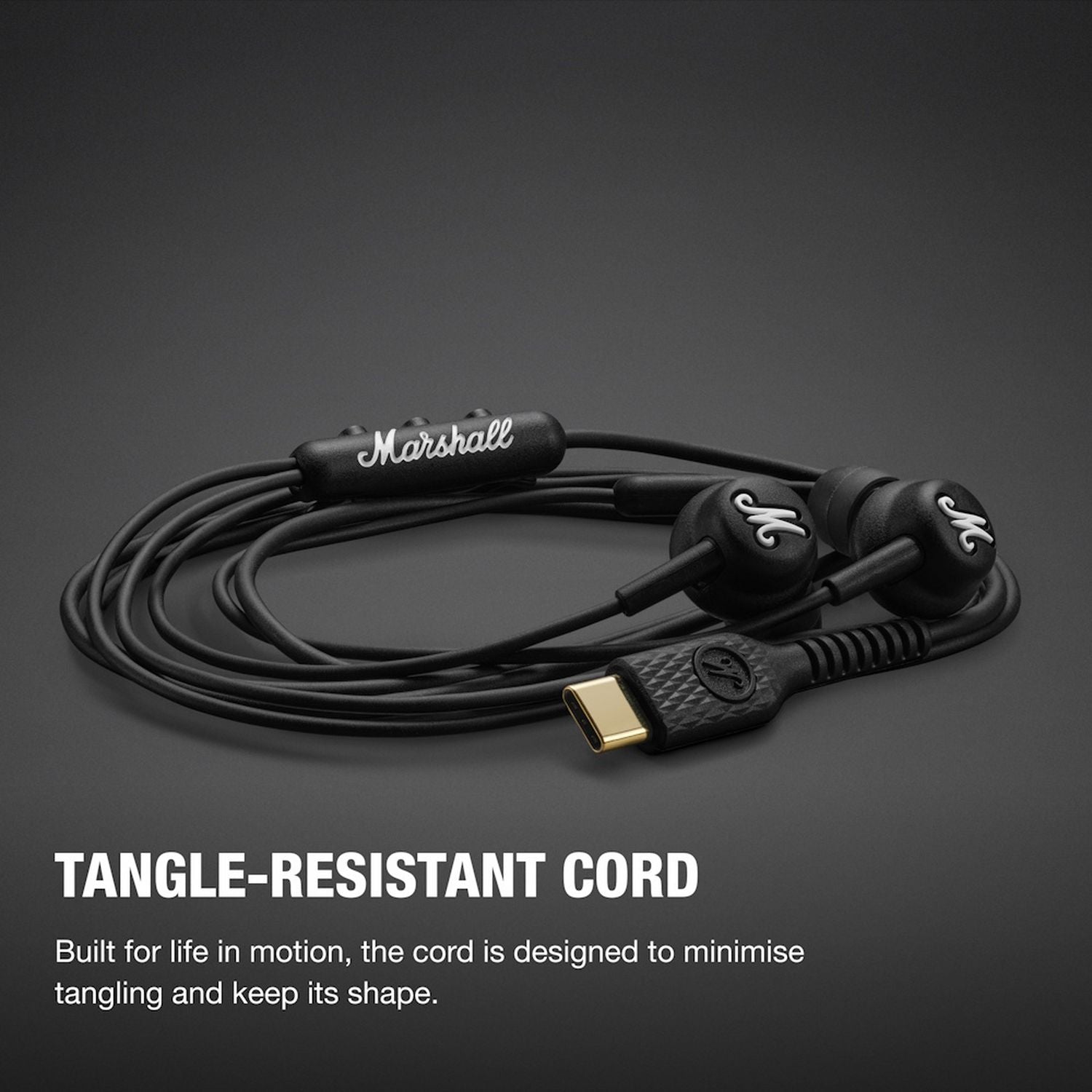 Marshall Mode in-ear USB-C wired headphones, imported from the UK