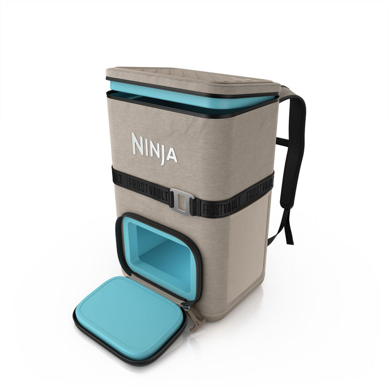 Ninja FrostVault Go soft cooler backpack 23L beige, UK version