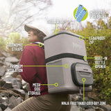 Ninja FrostVault Go soft cooler backpack 23L beige, UK version