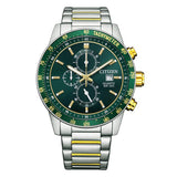 Citizen chronograph watch green dial (British brand)
