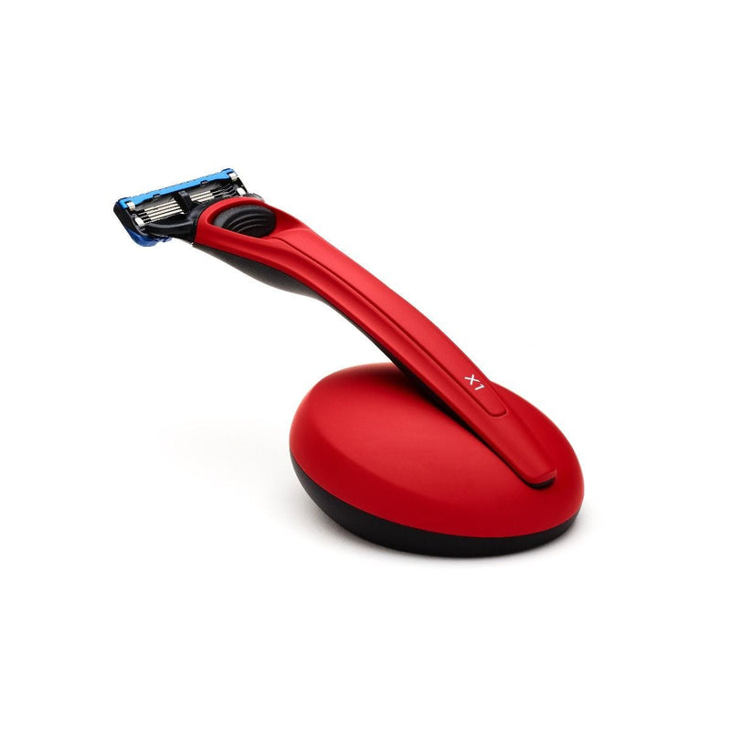 Bolin Webb X1 razor and magnetic stand matte red (British brand)