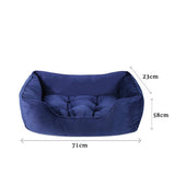 Rosewood velvet pet bed navy large, UK version