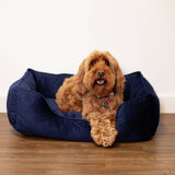 Rosewood velvet pet bed navy large, UK version