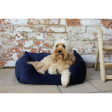 Rosewood velvet pet bed navy large, UK version
