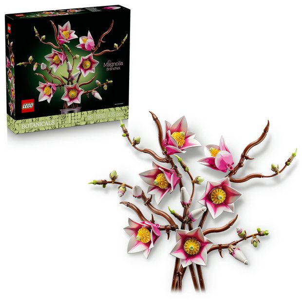 LEGO Botanicals Magnolia Branches floral building set 435 pieces - British product