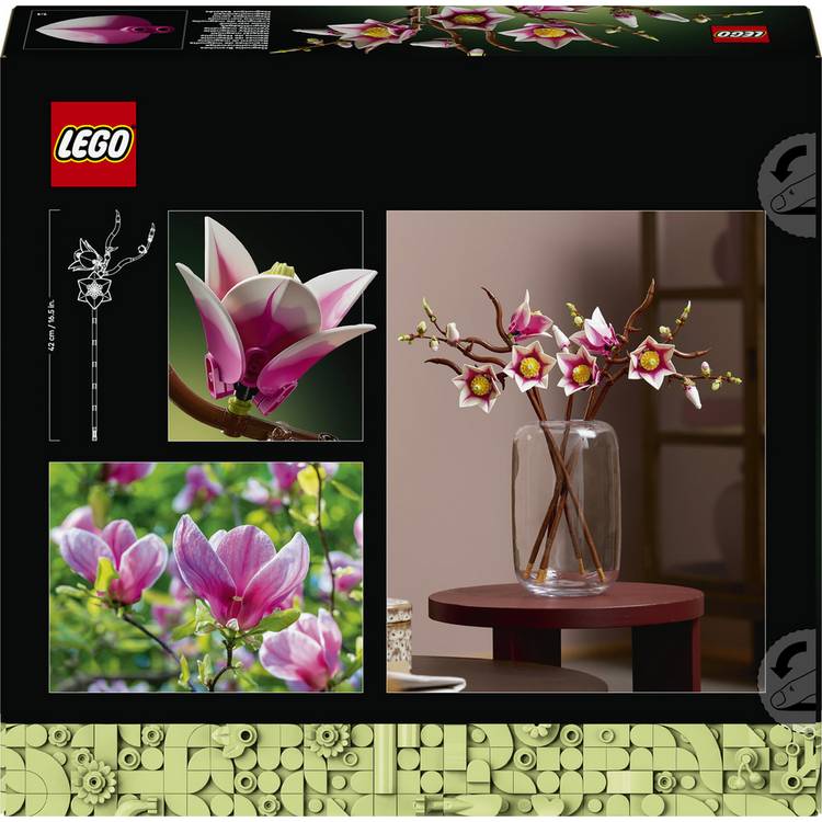 LEGO Botanicals Magnolia Branches floral building set 435 pieces - British product