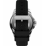 Timex Essex Ave black dial watch with silicone strap (British brand)