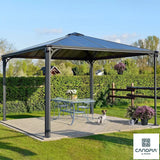 Palram Canopia Palermo 3.6 x 3.6 m (11.8 x 11.8 ft) Aluminium and Polycarbonate Gazebo GOODS Costco UK