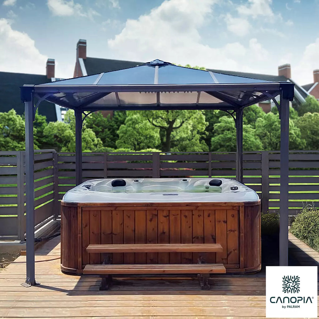 Palram Canopia Palermo 3 x 3 m (9.8 x 9.8 ft) Aluminium and Polycarbonate Gazebo