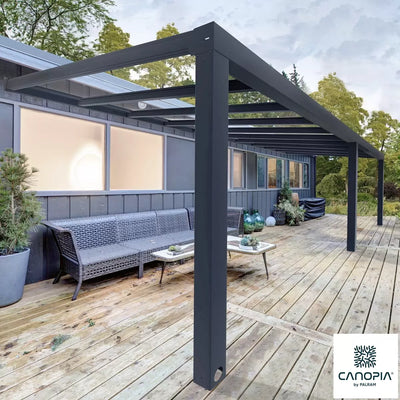 Palram Canopia Stockholm 11ft 2 x 24ft Aluminium Patio Cover