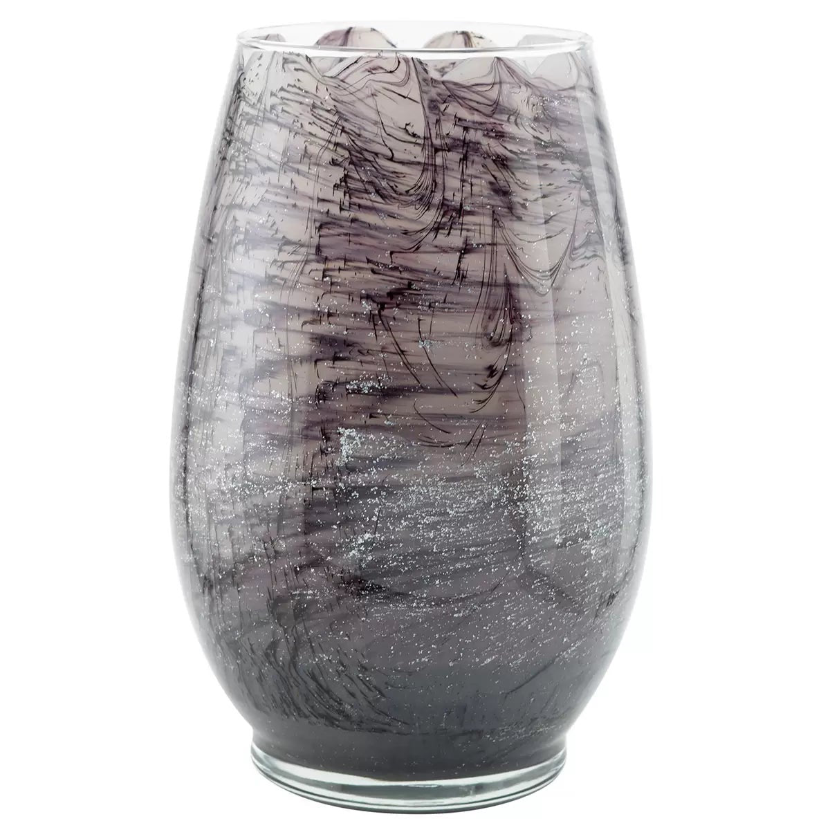 Northern Lights Hand Painted Gold Swirl Glass Wax Candle in 3 Colours